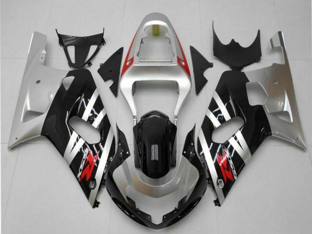 Silber Glänzendes Schwarz Rot 2001-2003 Suzuki GSXR 600/750 Motorrad Verkleidung