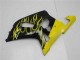 Glänzendes Schwarz Gelb Flamme 2001-2003 Suzuki GSXR 600/750 Motorrad Verkleidung