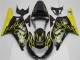 Glänzendes Schwarz Gelb Flamme 2001-2003 Suzuki GSXR 600/750 Motorrad Verkleidung