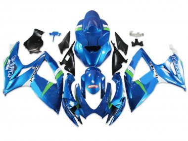 Blau Grün Weiß 2004-2005 Suzuki GSXR 600/750 Motorrad Verkleidung