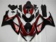 Rot Glänzendes Schwarz 2006-2007 Suzuki GSXR 600/750 Motorrad Verkleidung
