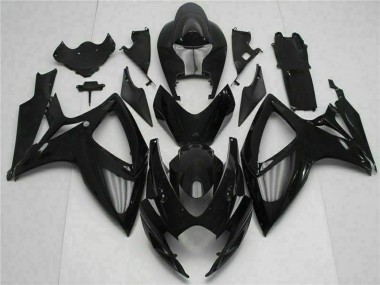 Glänzendes Schwarz 2006-2007 Suzuki GSXR 600/750 Motorrad Verkleidung Kit