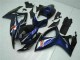 Glänzendes Schwarz Blau 2006-2007 Suzuki GSXR 600/750 Motorrad Verkleidung