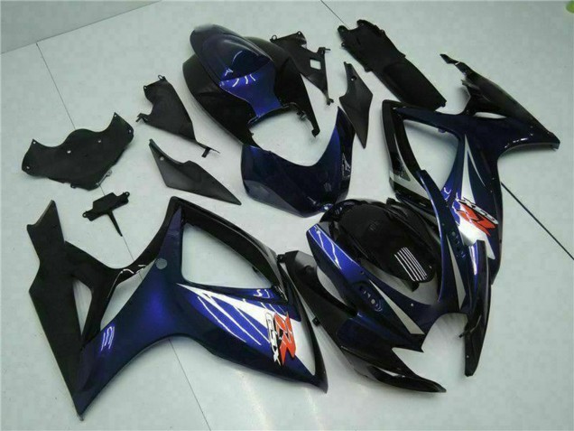 Glänzendes Schwarz Blau 2006-2007 Suzuki GSXR 600/750 Motorrad Verkleidung