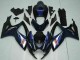 Glänzendes Schwarz Blau 2006-2007 Suzuki GSXR 600/750 Motorrad Verkleidung