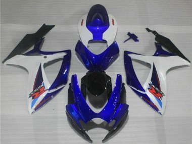 Weiß Blau Schwarz Rot 2006-2007 Suzuki GSXR 600/750 Motorrad Verkleidung