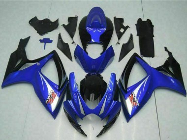 Blau Weiß Glänzendes Schwarz Rot 2006-2007 Suzuki GSXR 600/750 Motorrad Verkleidung