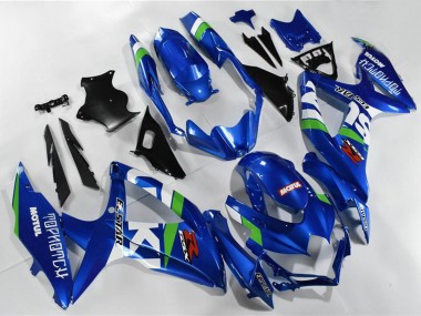 Blau Weiß Grün Schwarz 2008-2010 Suzuki GSXR 600/750 Motorrad Verkleidung