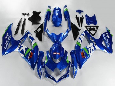 Blau Weiß Grün Schwarz 2008-2010 Suzuki GSXR 600/750 Motorrad Verkleidung