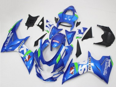 Blau Weiß Grün 2011-2024 Suzuki GSXR 600/750 Motorrad Verkleidung