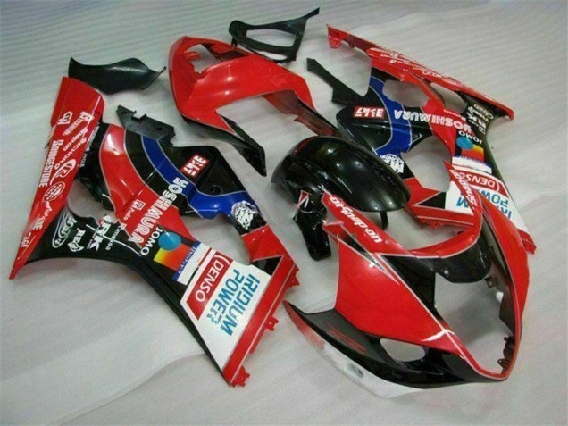 Rot Schwarz Blau Yoshimura 2003-2004 Suzuki GSXR 1000 Motorrad Verkleidung