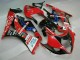 Rot Schwarz Blau Yoshimura 2003-2004 Suzuki GSXR 1000 Motorrad Verkleidung