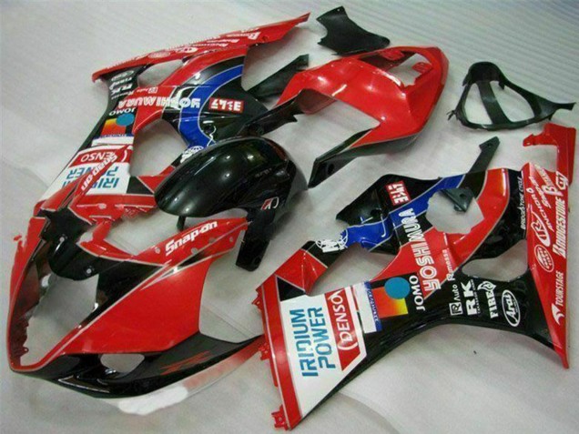 Rot Schwarz Blau Yoshimura 2003-2004 Suzuki GSXR 1000 Motorrad Verkleidung