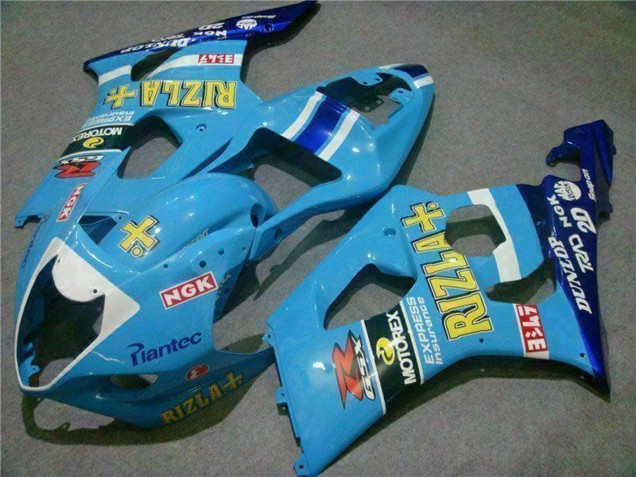 Blau Weiß Gelb Rizla 2003-2004 Suzuki GSXR 1000 Motorrad Verkleidung