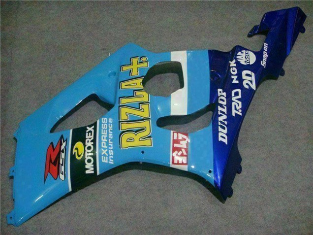 Blau Weiß Gelb Rizla 2003-2004 Suzuki GSXR 1000 Motorrad Verkleidung