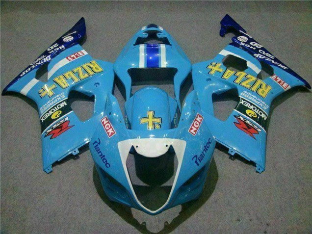 Blau Weiß Gelb Rizla 2003-2004 Suzuki GSXR 1000 Motorrad Verkleidung