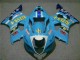 Blau Weiß Gelb Rizla 2003-2004 Suzuki GSXR 1000 Motorrad Verkleidung