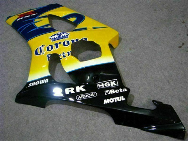Gelb Blau Weiß Rot Corona Motul 2003-2004 Suzuki GSXR 1000 Motorrad Verkleidung