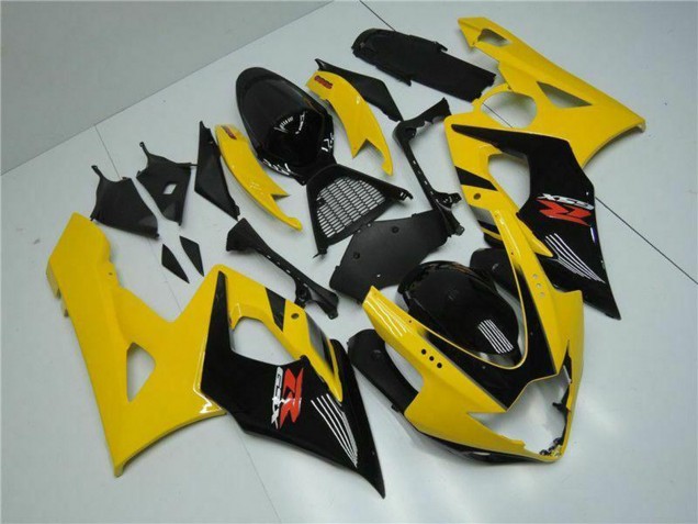 Gelb Glänzendes Schwarz Rot 2005-2006 Suzuki GSXR 1000 Motorrad Verkleidung
