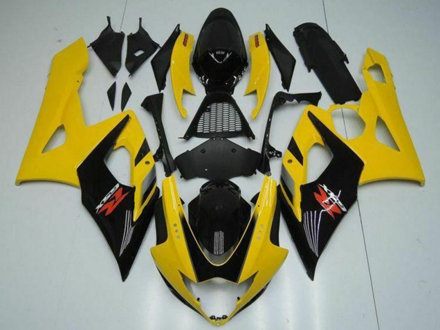 Gelb Glänzendes Schwarz Rot 2005-2006 Suzuki GSXR 1000 Motorrad Verkleidung