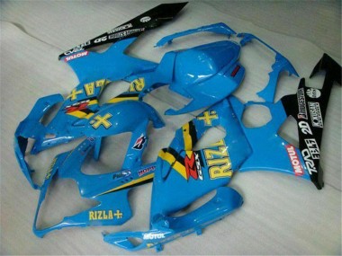 Blau Gold Schwarz Rizla 2005-2006 Suzuki GSXR 1000 Motorrad Verkleidung