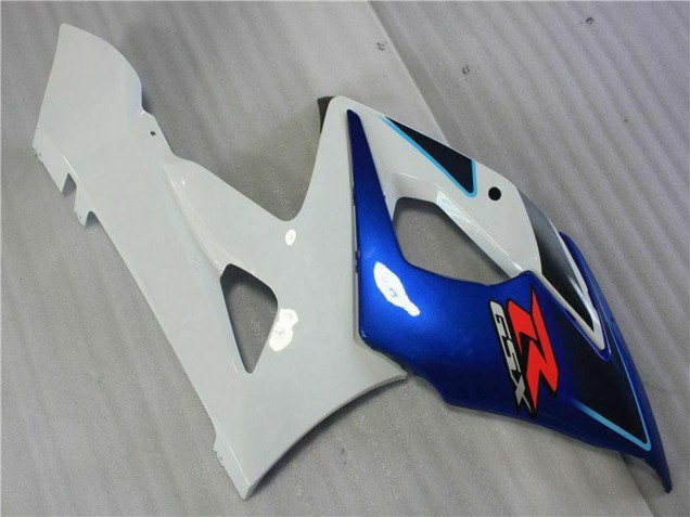 Weiß Blau Glänzendes Schwarz 2005-2006 Suzuki GSXR 1000 Motorrad Verkleidung Kit