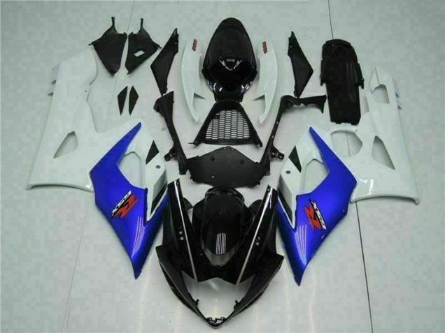 Weiß Blau Glänzendes Schwarz 2005-2006 Suzuki GSXR 1000 Motorrad Verkleidung