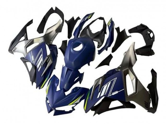 Kawasaki Ninja 500 EX500R Motorrad Verkleidung 2024-2025 - Blau Weiss Gelb Silber Schwarz