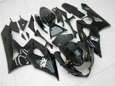 Glänzendes Schwarz 2005-2006 Suzuki GSXR 1000 Motorrad Verkleidung