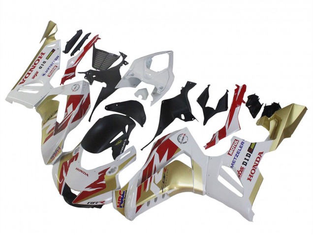 Honda CBR1000RR-R Motorrad Verkleidung 2020-2023 - Weiss Rot Gold Motul HRC