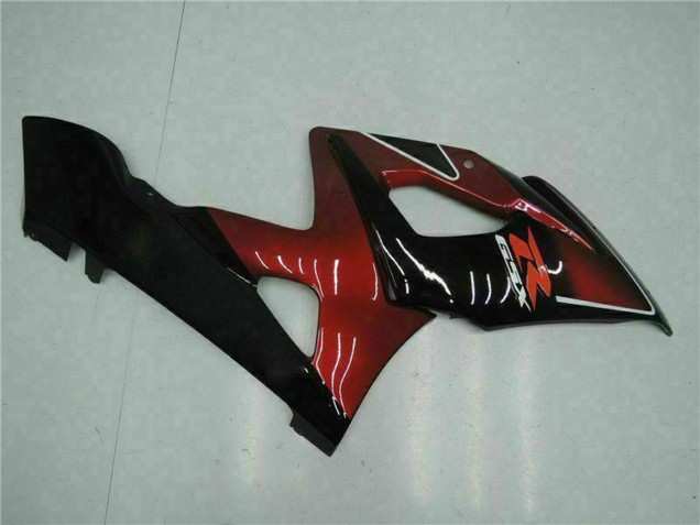 Rot Glänzendes Schwarz 2005-2006 Suzuki GSXR 1000 Motorrad Verkleidung