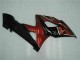 Rot Glänzendes Schwarz 2005-2006 Suzuki GSXR 1000 Motorrad Verkleidung