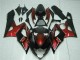 Rot Glänzendes Schwarz 2005-2006 Suzuki GSXR 1000 Motorrad Verkleidung