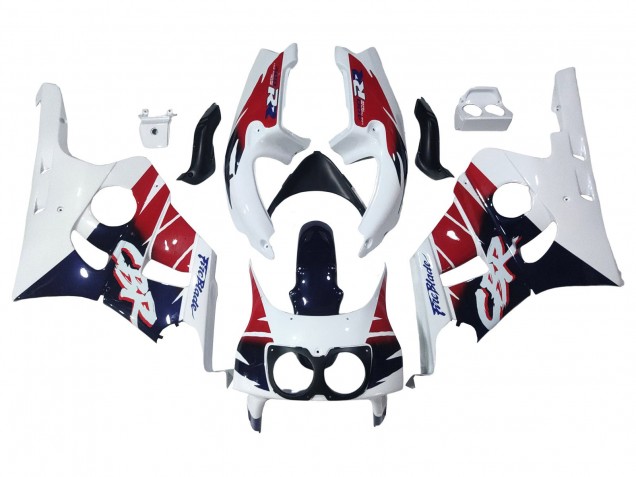 Honda CBR400RR NC29 Motorrad Verkleidung 1990-1999 - Weiss Rot Dunkel Blau Fireblade
