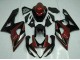 Rot Silber Glänzendes Schwarz 2005-2006 Suzuki GSXR 1000 Motorrad Verkleidung