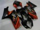 Schwarz Orange 2007-2008 Suzuki GSXR 1000 Motorrad Verkleidung
