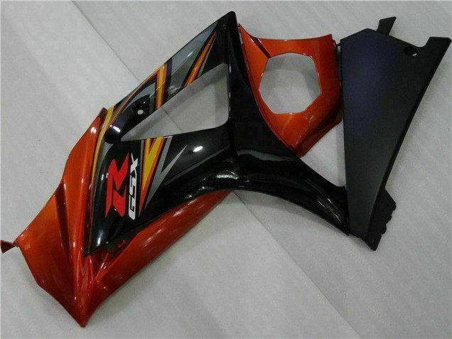 Schwarz Orange 2007-2008 Suzuki GSXR 1000 Motorrad Verkleidung