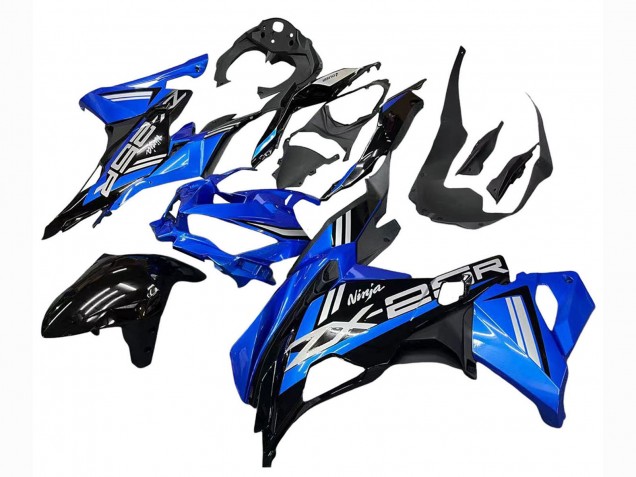 Kawasaki ZX25R ZX-25R Motorrad Verkleidung 2019-2025 - Blau Weiss Matt Schwarz