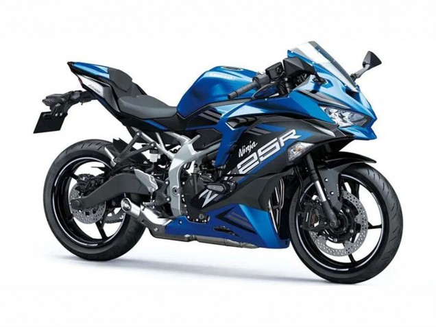 Kawasaki ZX25R ZX-25R Motorrad Verkleidung 2019-2025 - Blau Weiss Matt Schwarz