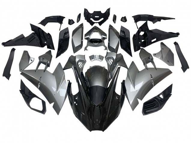 Kawasaki Ninja H2 Motorrad Verkleidung 2015-2022 - Silber Schwarz Carbonfaser