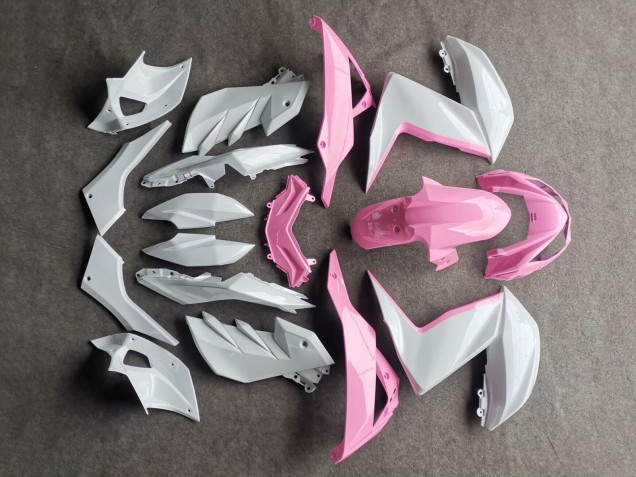Kawasaki Z250/Z300 Motorrad Verkleidung 2015-2016 - Weiss Rosa