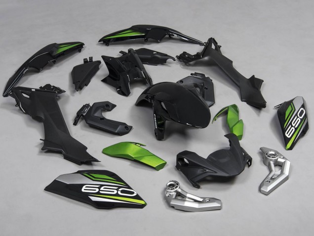 Kawasaki Ninja Z650 Motorrad Verkleidung 2017-2019 - Schwarz Grun Silber