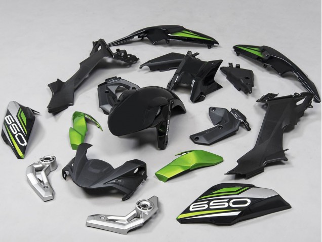 Kawasaki Ninja Z650 Motorrad Verkleidung 2017-2019 - Schwarz Grun Silber