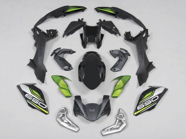 Kawasaki Ninja Z650 Motorrad Verkleidung 2017-2019 - Schwarz Grun Silber