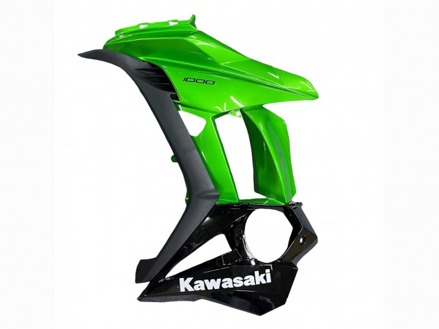 Kawasaki Z1000SX Motorrad Verkleidung 2010-2016 - Glanzendes Schwarz Matt Schwarz Grun