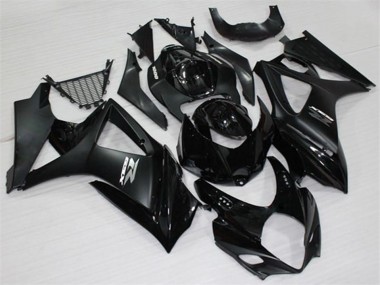 Glänzendes Schwarz Matt Schwarz Weiß 2007-2008 Suzuki GSXR 1000 Motorrad Verkleidung