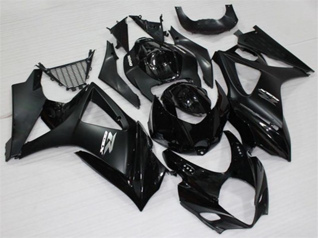 Glänzendes Schwarz Matt Schwarz Weiß 2007-2008 Suzuki GSXR 1000 Motorrad Verkleidung