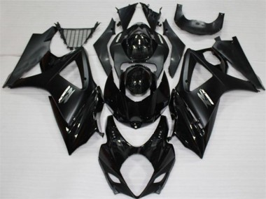 Glänzendes Schwarz Matt Schwarz Weiß 2007-2008 Suzuki GSXR 1000 Motorrad Verkleidung