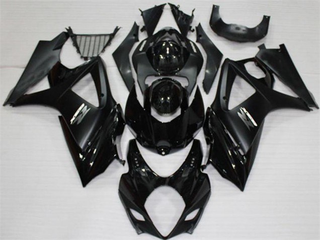 Glänzendes Schwarz Matt Schwarz Weiß 2007-2008 Suzuki GSXR 1000 Motorrad Verkleidung