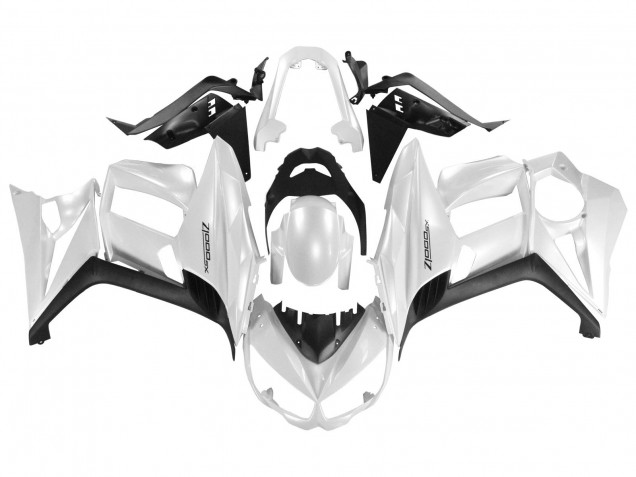Kawasaki Z1000SX Motorrad Verkleidung 2010-2016 - Perl Weiss Schwarz